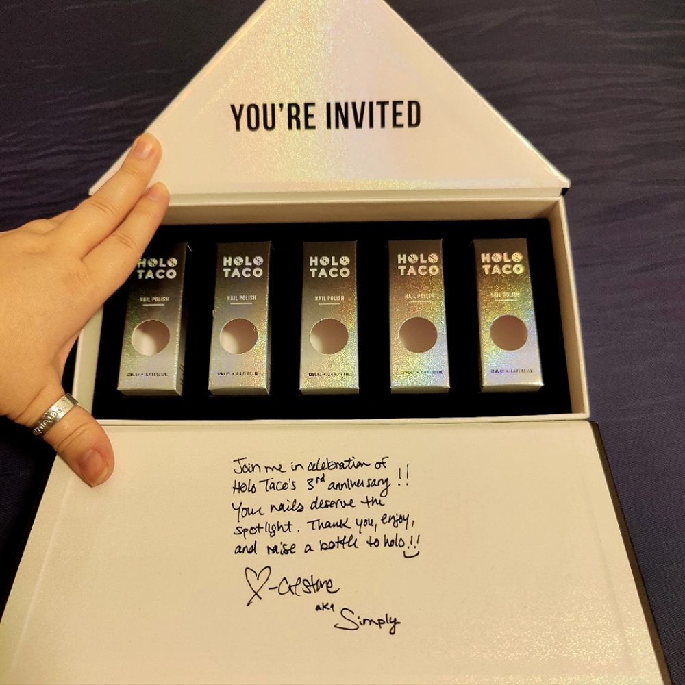 Limited edition collectible box third anniversary Gala Collection from Holo Taco